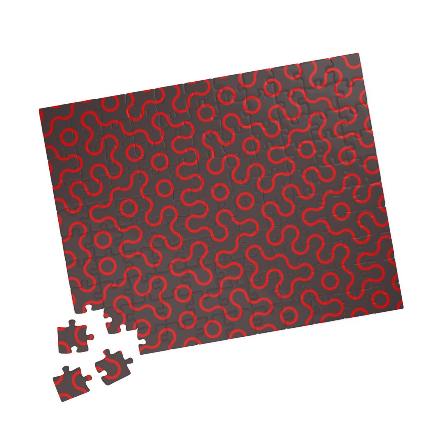 Abstract Red Maze Puzzle — Challenging 110–1,014 Piece Jigsaw
