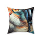 Veronica Verdante - Polyester Square Pillow