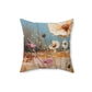 Alice the Cavalier Painter - Polyester Square Pillow