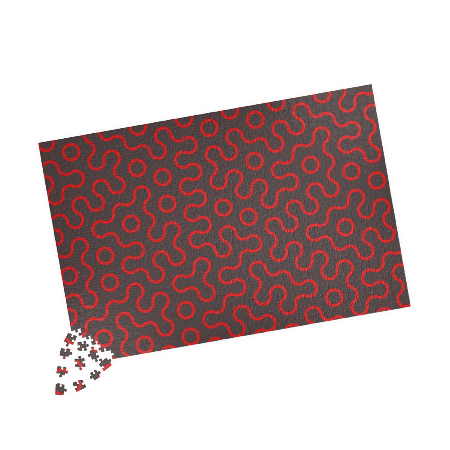 Abstract Red Maze Puzzle — Challenging 110–1,014 Piece Jigsaw
