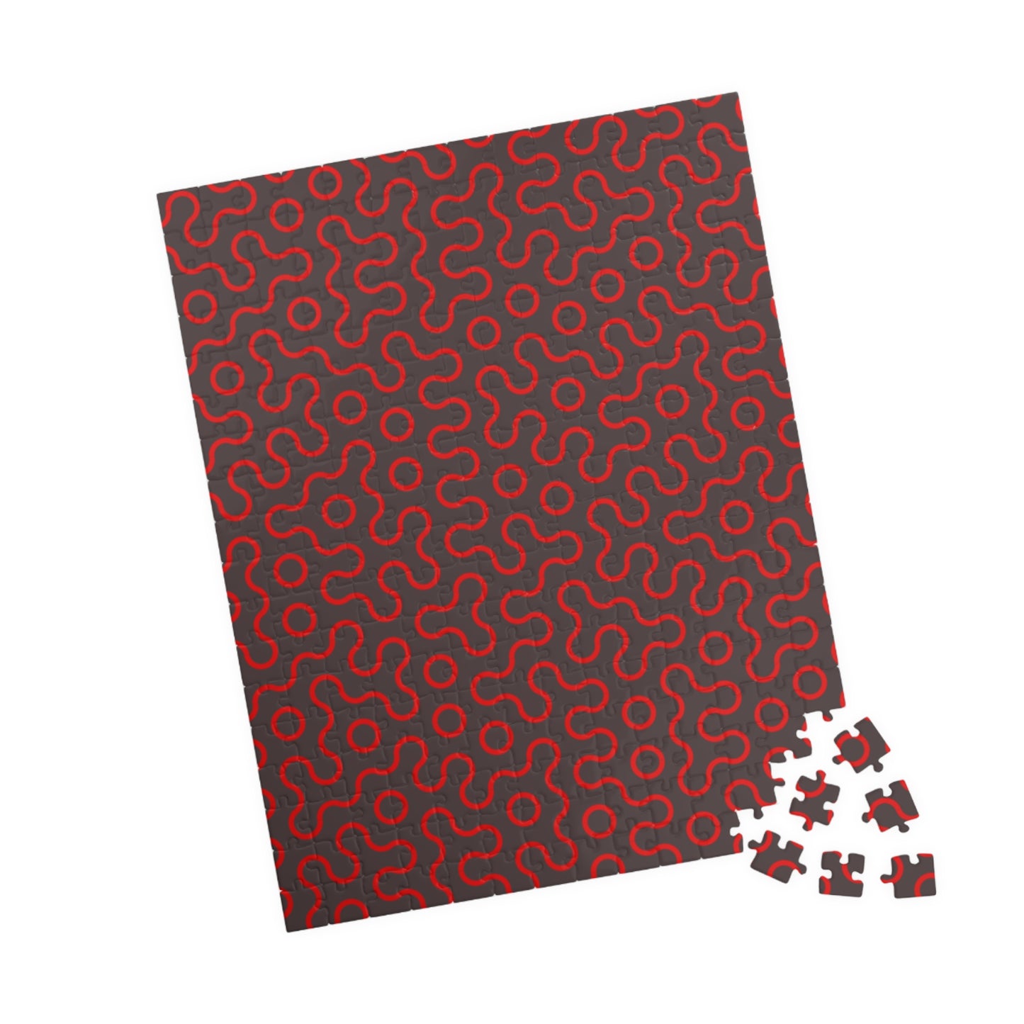 Abstract Red Maze Puzzle — Challenging 110–1,014 Piece Jigsaw