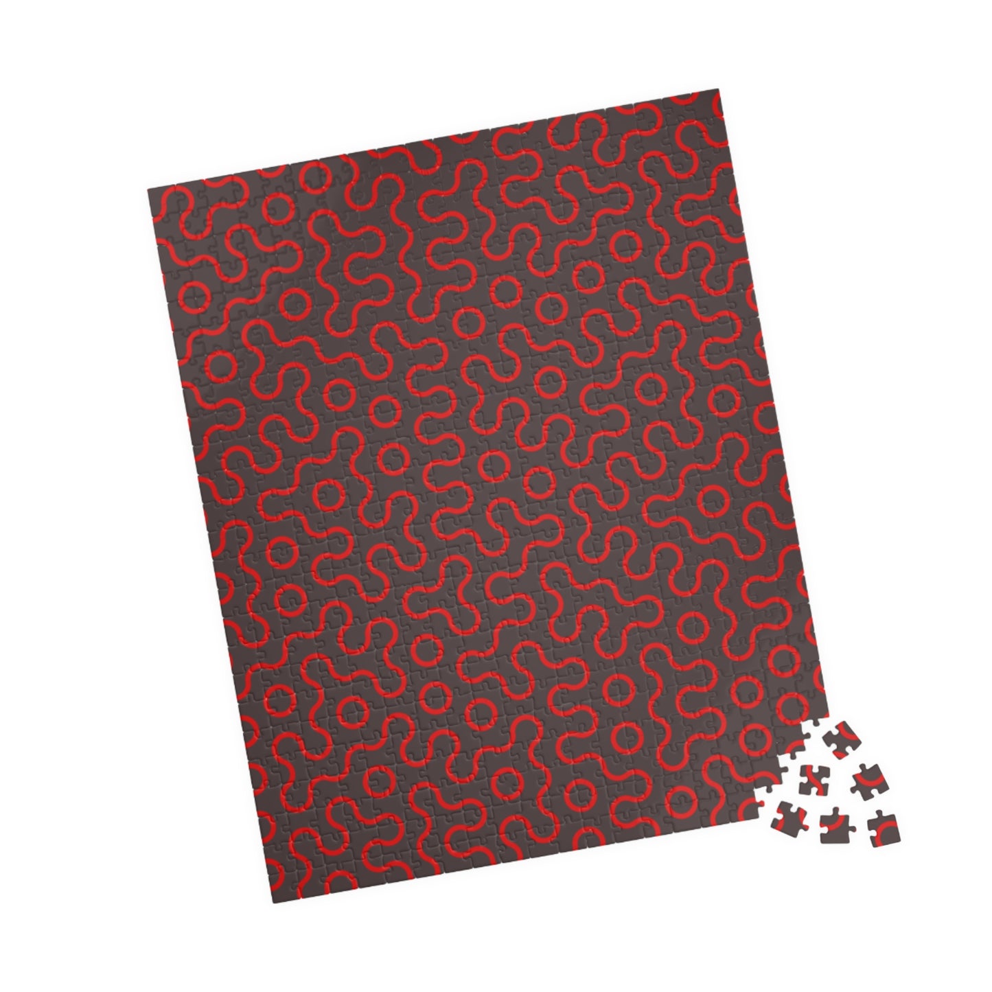 Abstract Red Maze Puzzle — Challenging 110–1,014 Piece Jigsaw