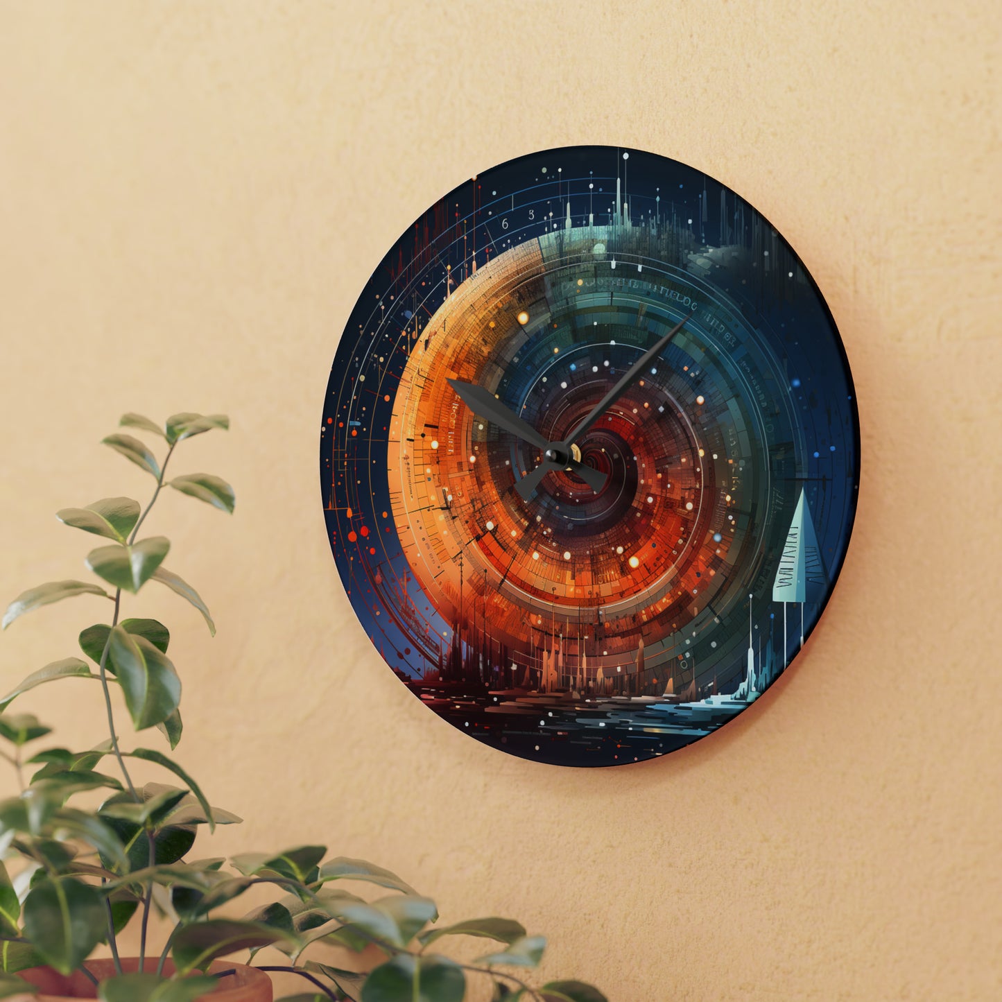 Pi Digits Acrylic Wall Clock