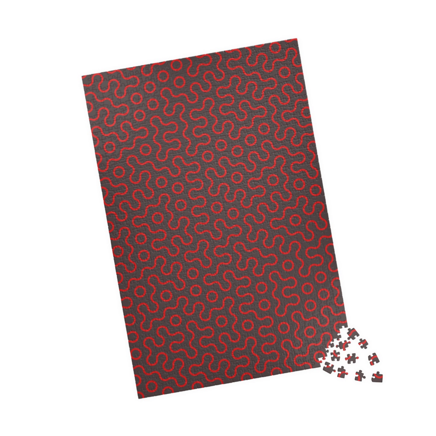 Abstract Red Maze Puzzle — Challenging 110–1,014 Piece Jigsaw