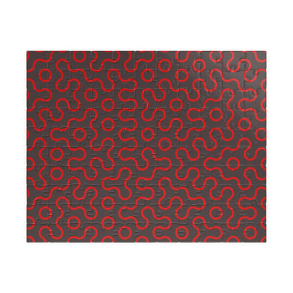 Abstract Red Maze Puzzle — Challenging 110–1,014 Piece Jigsaw