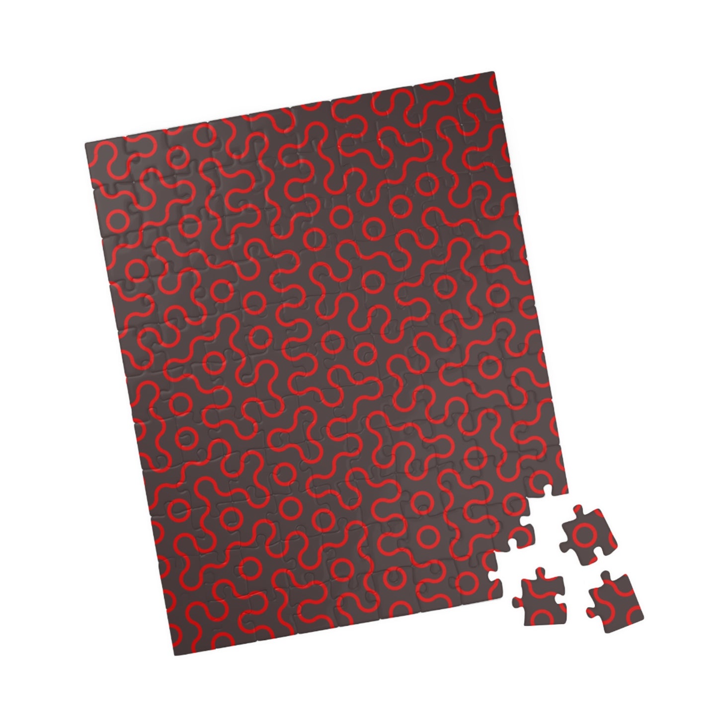 Abstract Red Maze Puzzle — Challenging 110–1,014 Piece Jigsaw