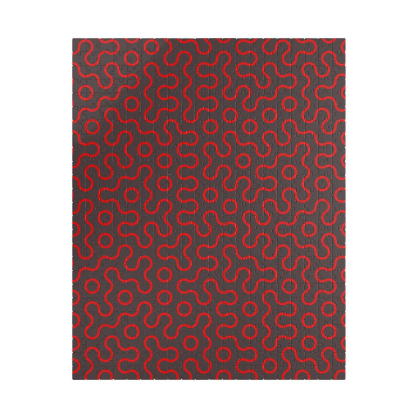 Abstract Red Maze Puzzle — Challenging 110–1,014 Piece Jigsaw