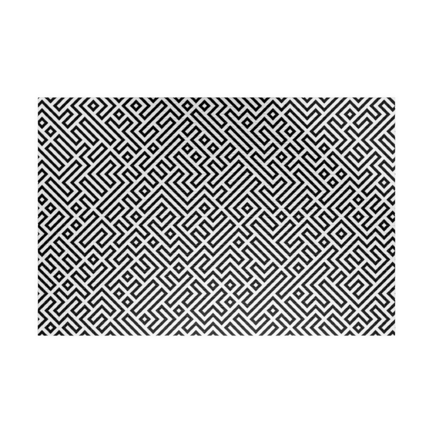 Geometric Maze Pattern Puzzle — Challenging Black & White Jigsaw (110–1014 pcs)