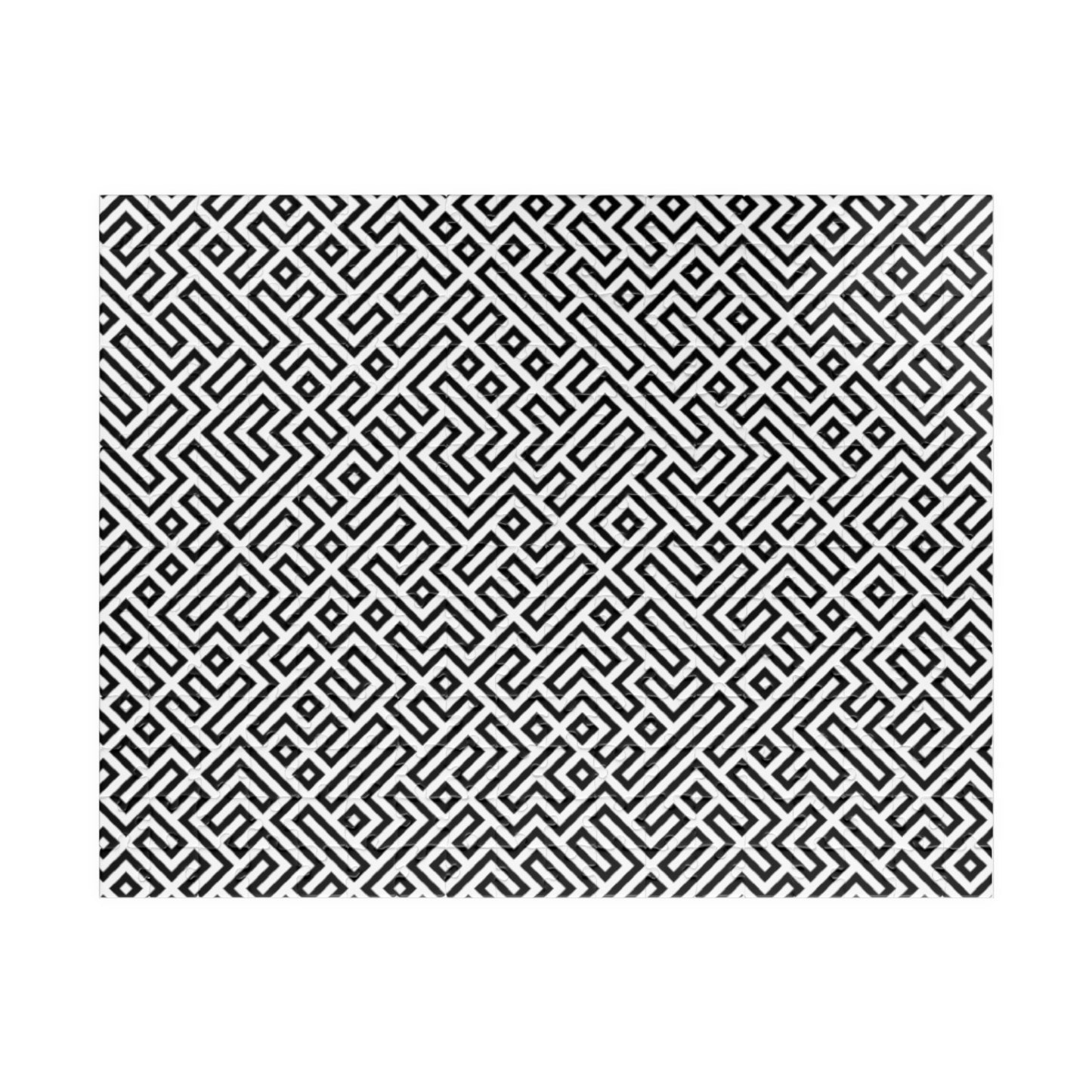 Geometric Maze Pattern Puzzle — Challenging Black & White Jigsaw (110–1014 pcs)