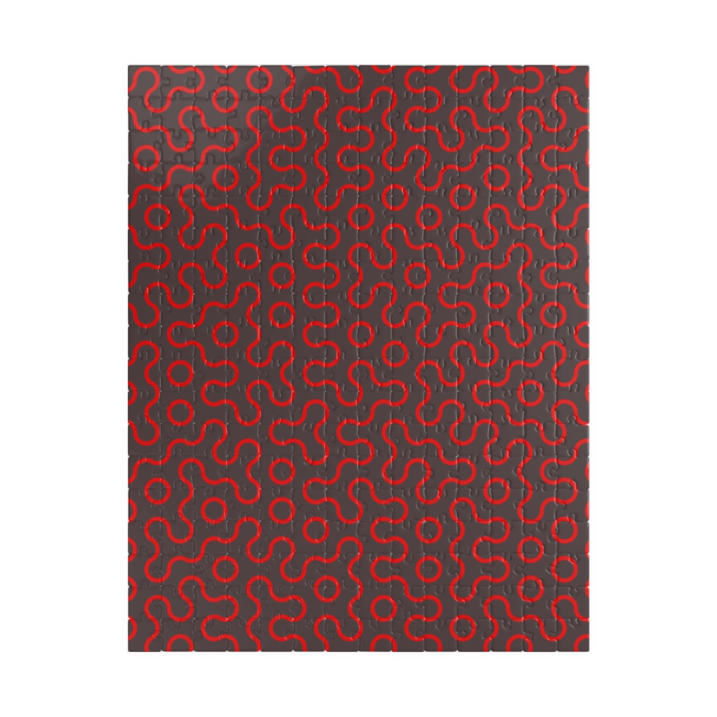 Abstract Red Maze Puzzle — Challenging 110–1,014 Piece Jigsaw